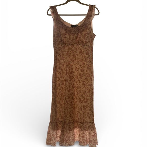 90s Ditsy Floral Garden Party Ruffle Milkmaid Dress - Picture 13 of 15